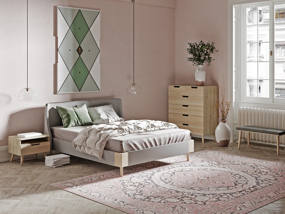 Кровать Lagom Side Soft Лама Авокадо, Велюр Без основания Кровать Lagom Side Soft Лама Авокадо, Велюр Без основания